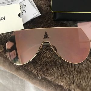 Fendi rose gold mirror glasses